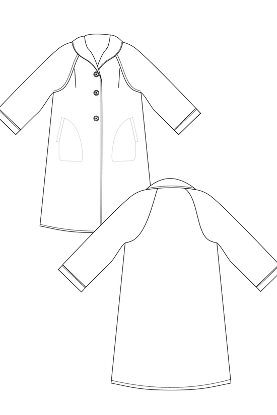 52-3 Unlined (cotton) coat with shawl collar