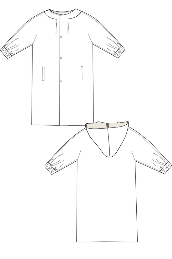 61-4 HAVEN Hooded soft shell coat