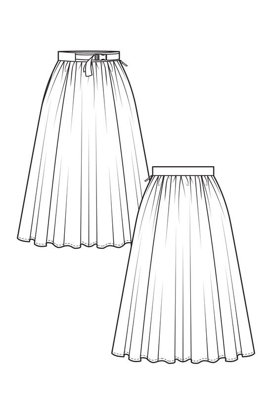 65-11 DRAMA Irregular plate skirt with plug belt