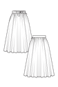 65-11 DRAMA Irregular plate skirt with plug belt
