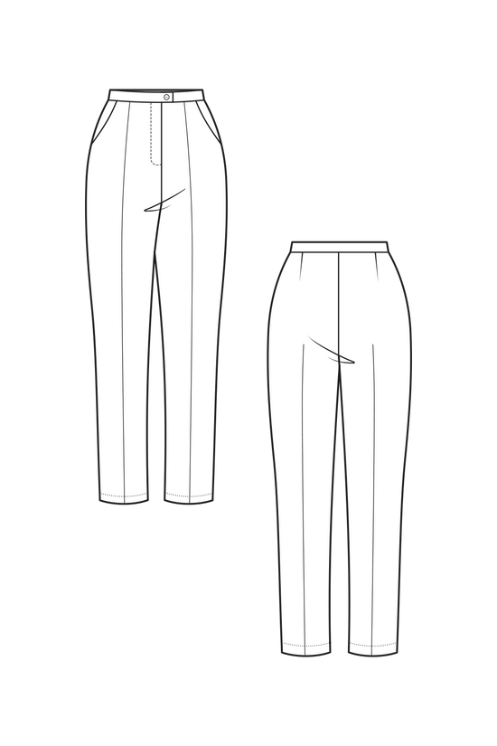 65-1 Pleated trousers with 2 pockets - ENTRY-LEVEL MODEL