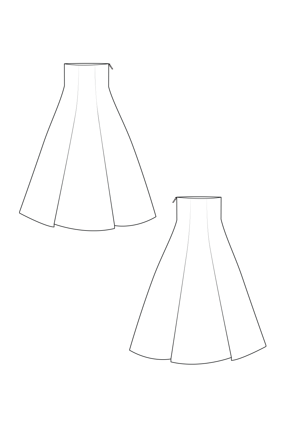 65-7 Swinging Six-Panel skirt