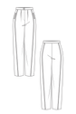 70-13 SHIFT Wide barrel-style pants with longitudinal seams