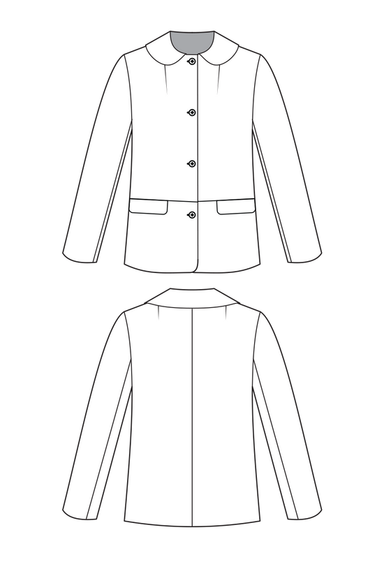 70-21 TONKA Leather jacket with Peter Pan Collar