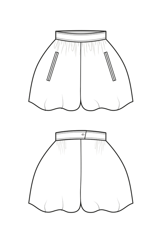 70-23 POUF Very Short Balloon-Shaped Bubble Shorts