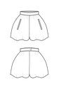 70-23 POUF Very Short Balloon-Shaped Shorts