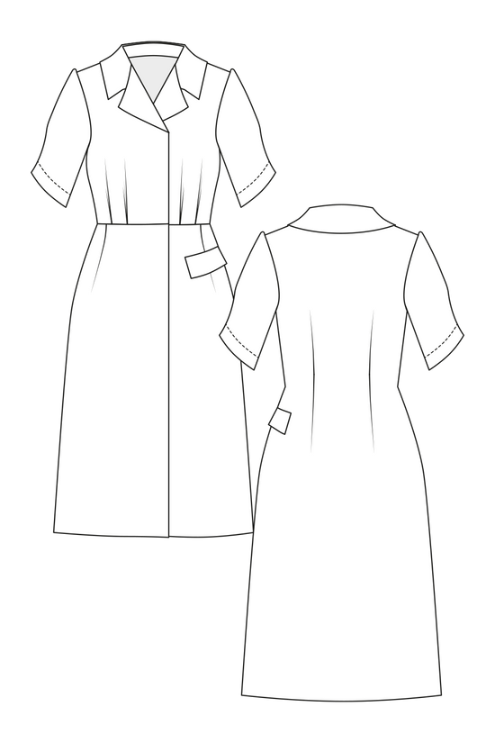 70-30 BARONNE Coat dress with press studs and flap pocket