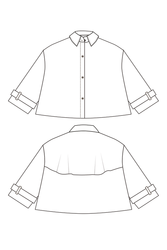 70-34 TRENCHÉ Short, wide trench-style jacket