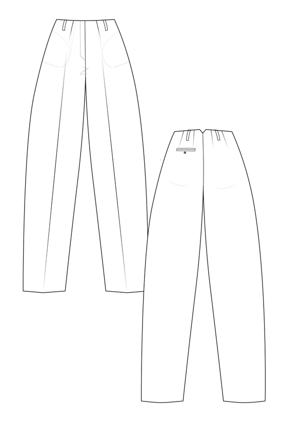 71-12 OVALO Wide pants without waistband