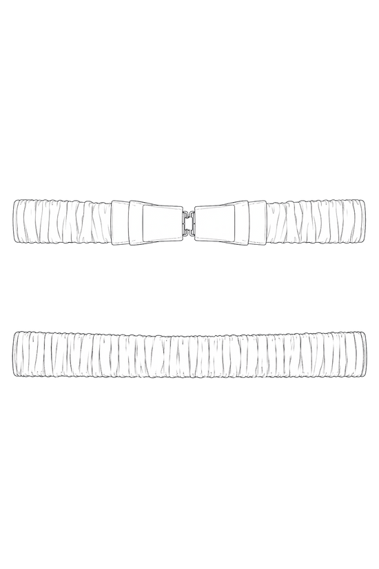 71-24 Ruffled Velvet Belt with Bow