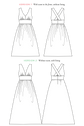 40-1 STRATA Backless dress with crossed straps in 2 variations