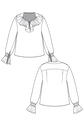 60-8 WHISPER Wide blouse with volants