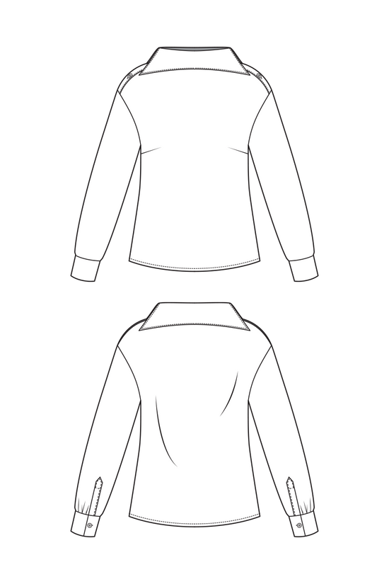 71-4 PARALLEL Blouse with split collar