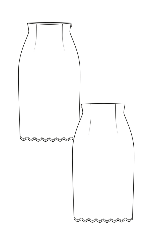 35-3 SEETHROUGH Pencil Skirt