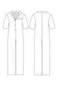57-4 MONO Wide-fitted overall with lapel collar