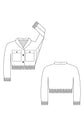 16-4 Short shawl collar blouse with elastic waistband