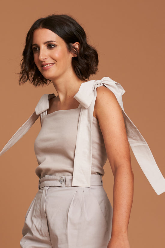 59-4 Jersey top with bow tie straps