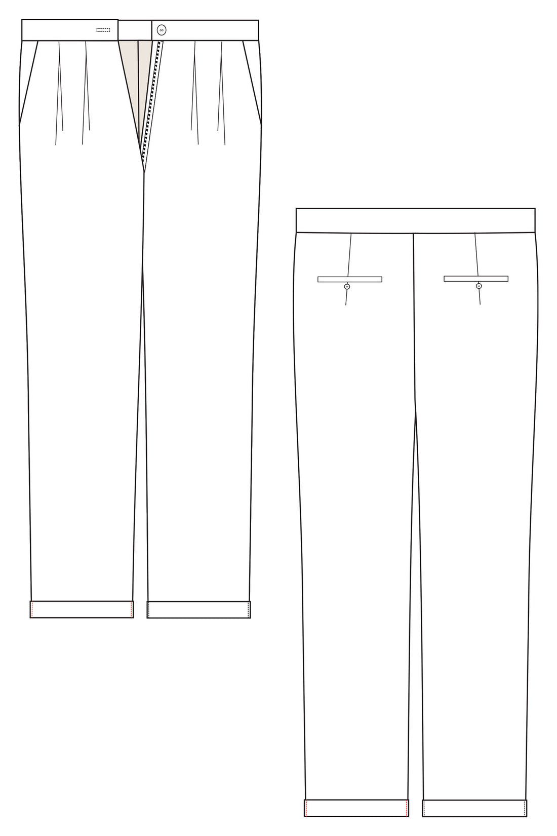 Sewing Pattern: 40-3 Pleated High-rise Wide Trousers – sistermagpatterns