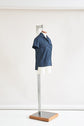 48-2 Straight, short-sleeved chambray blouse with breast pockets