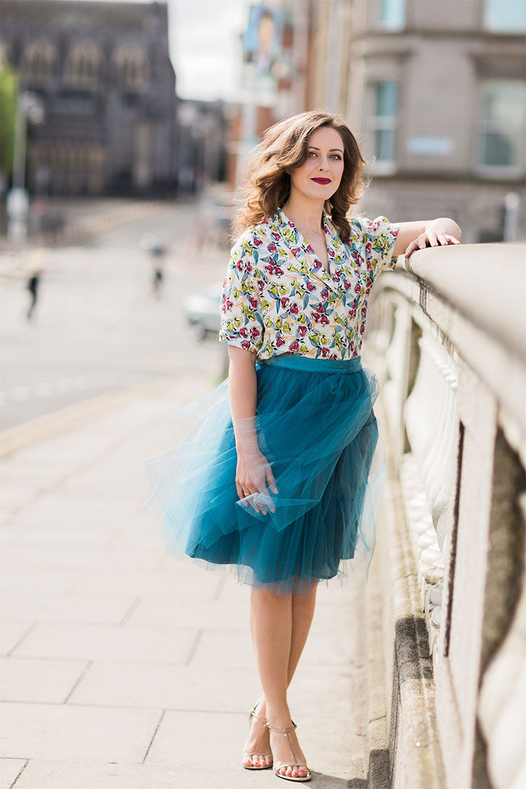 Tulle skirt velvet clearance shirt