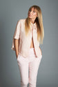 52-1 Box-cut linen blouse or dress with pointy collar