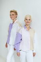 59-2 Long sleeve colour-blocking blouse