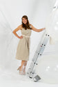 40-2 Linen dress with belt slits