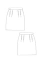 60-5 Pleated flared skirt with wide waistband