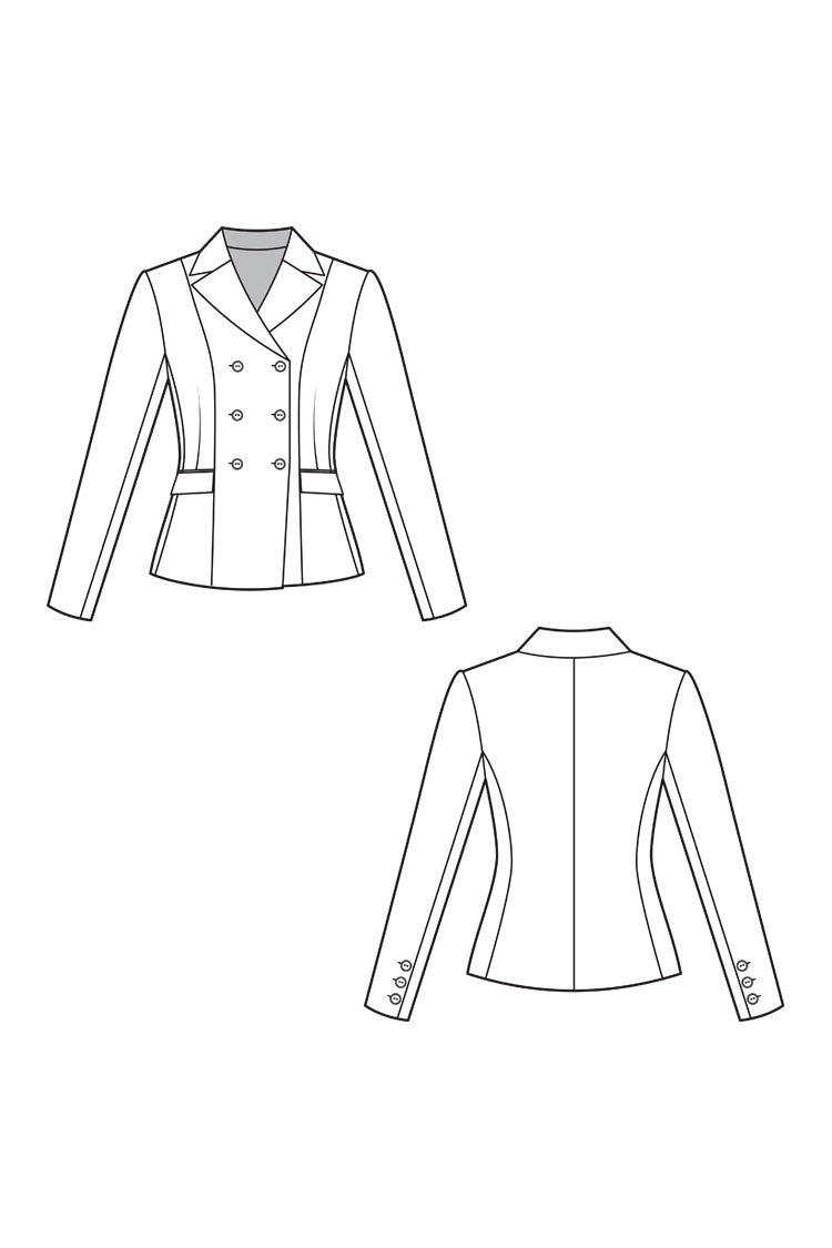 56-2 Bar jacket double-breasted with rising lapel – sistermagpatterns