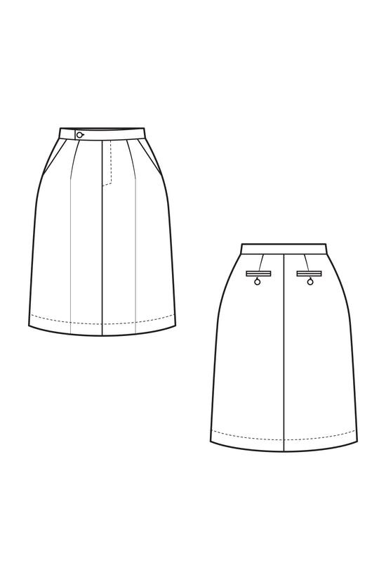 66-1 Miniskirt with crease and 4 pockets