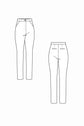 41-7 Slim fit business trousers with pockets