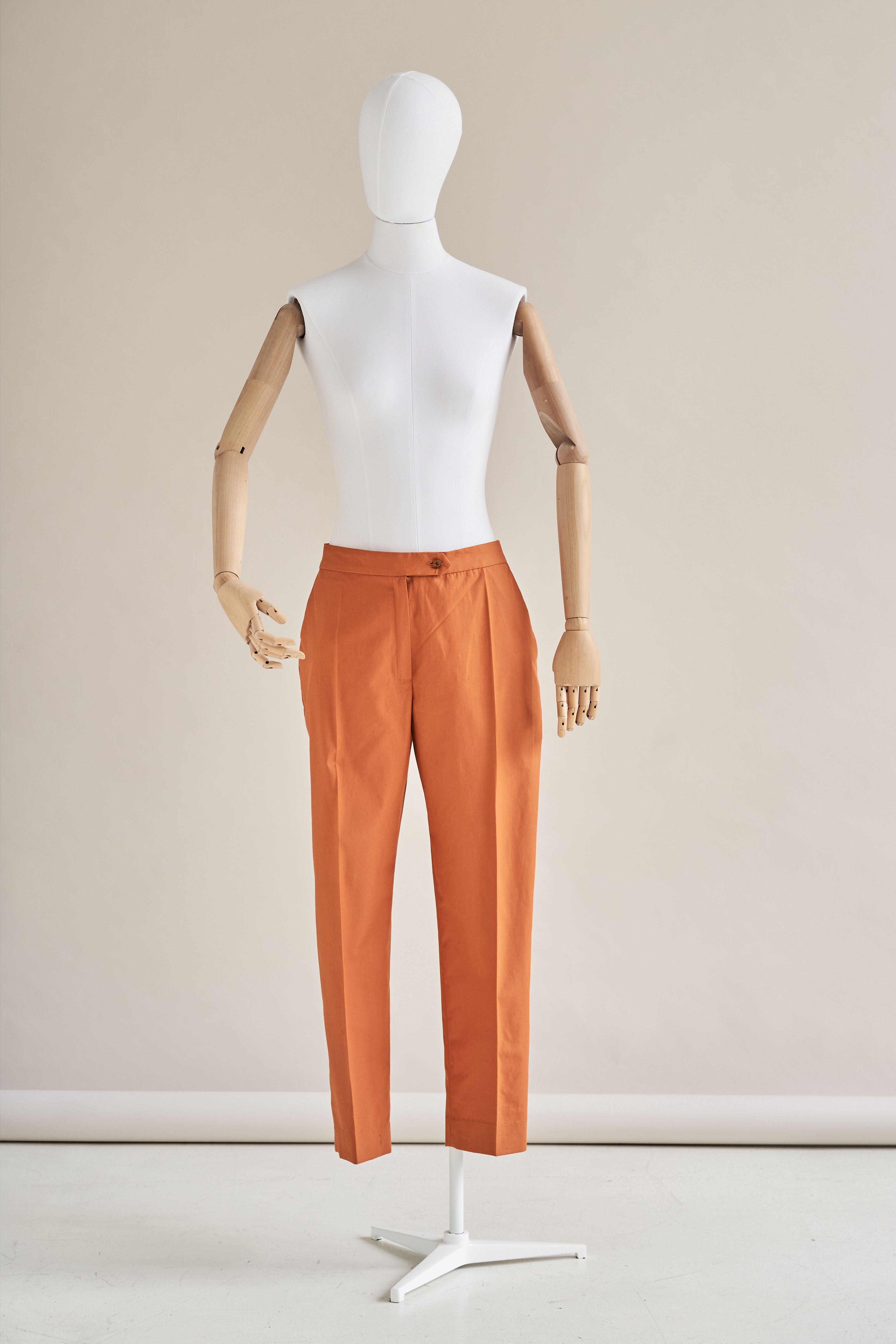 Zara Womens Wide Leg Pants Trousers Mustard Button Detail Elastic Waist M -  NWT | eBay