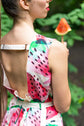 32-1 Backless watermelon dress / long backless ball gown
