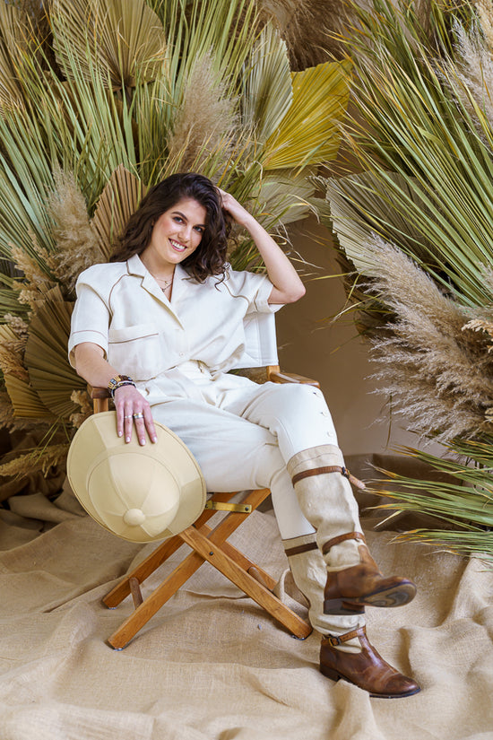 61-2 SABLA Raglan Blouse with piping details